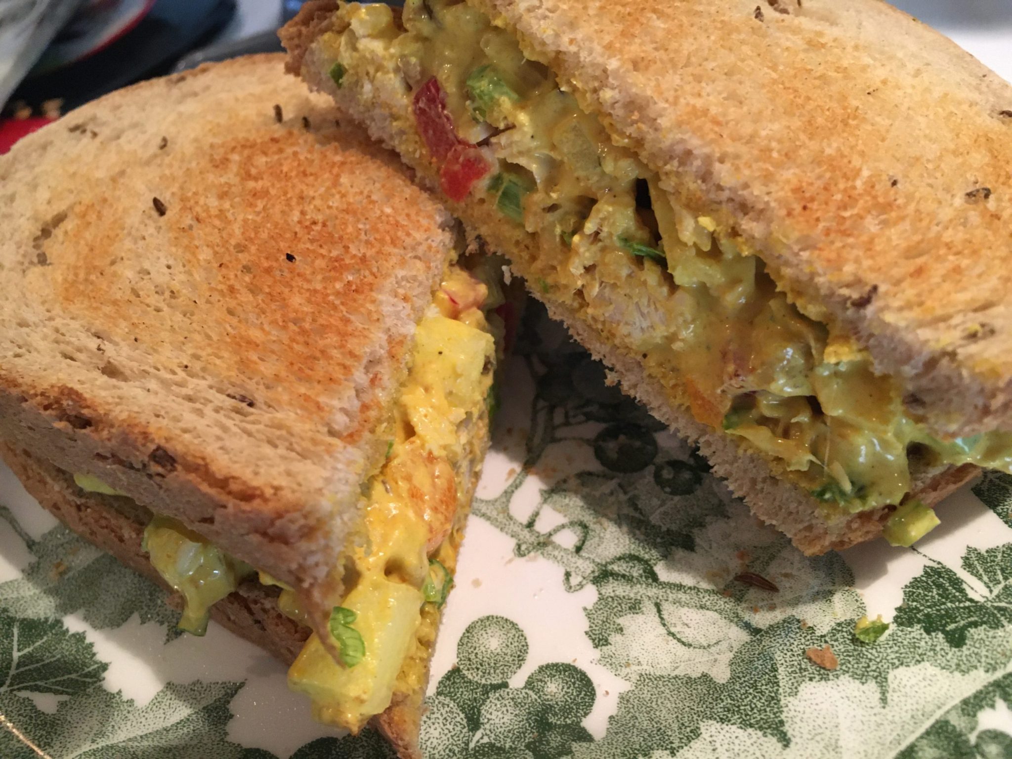 Apple/Walnut Curried Roast Chicken Salad